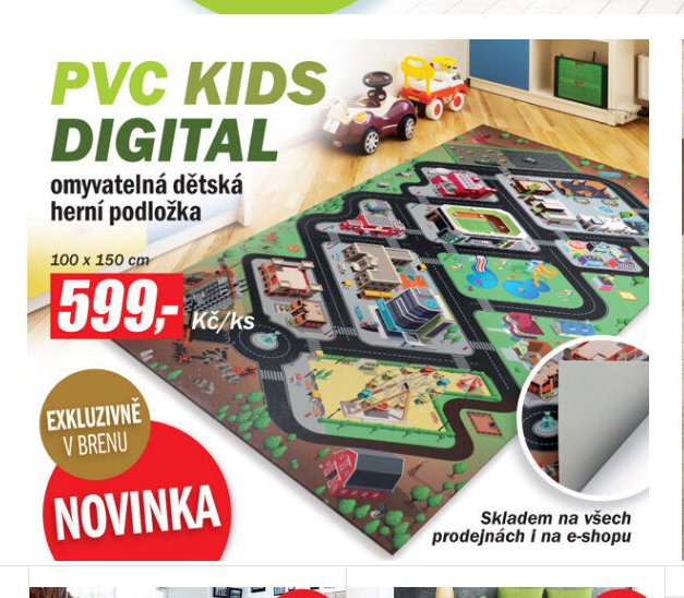 PVC KIDS DIGITAL omyvatelná dětská herní podložka