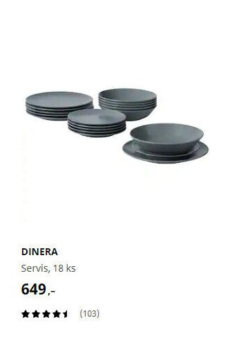 DINERA Servis, 18 ks