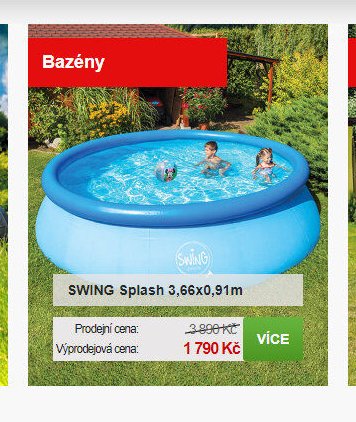 SWING Splash 3,66x0,91m