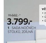 1 SADA NOČNÍCH STOLKŮ, 2DÍLNÁ