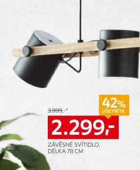 závěsné svítidlo, délka 78 cm