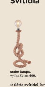 stolní lampa, výška 33 cm