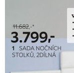 1 SADA NOČNÍCH STOLKŮ, 2DÍLNÁ