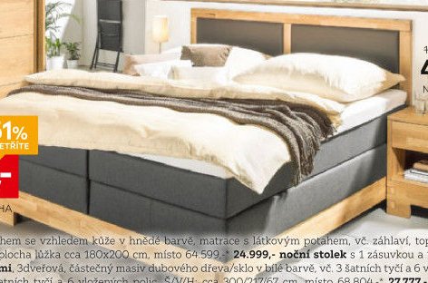 POSTEL BOXSPRING, PLOCHA LŮŽKA CCA 180X200 CM
