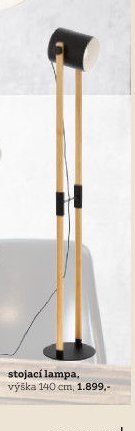 stojací lampa, výška 140 cm