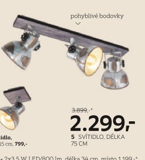 5 svítidlo, délka 75 cm