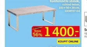 Konferenční stolek, vzhled beton
