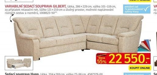 Variabilní sedací souprava Gilbert