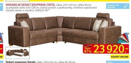Variabilní sedací souprava Costa