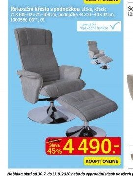 Relaxační křeslo s podnožkou