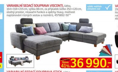 Variabilní sedací souprava VISCONTI