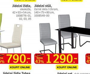 Jídelní stůl, černé sklo / chrom