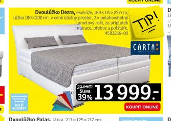 Dvoulůžko Dezra