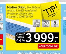 Medixo Orion, 90x200 cm, robustní, tužší komfortní systém profilace proti otlakům, 1008798-00