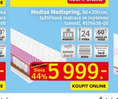Medixo Medispring, 90x200 cm, taštičková matrace se zvýšenou tuhostí, 4576638-00