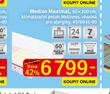 Medixo Maximal, 90x200 cm, klimatizační potah Wellness, vhodná pro alergiky, 4576641-00