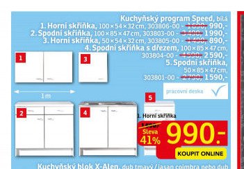Horní skříňka Speed, 100 cm