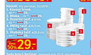 Nádobí, bílý porcelán