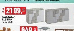 KOMODA ELSTRA beton/bílá