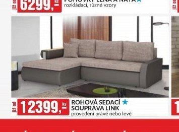Rohová sedací souprava Link