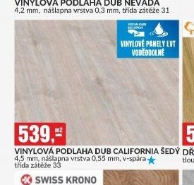 VINYLOVÁ PODLAHA DUB CALIFORNIA ŠEDÝ