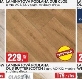 LAMINÁTOVÁ PODLAHA DUB BUTTERSCOTCH