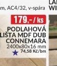 PODLAHOVÁ LIŠTA MDF CONNEMARA