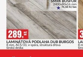 LAMINÁTOVÁ PODLAHA DUB BURGOS
