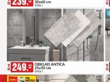 OBKLAD ANTICA 25x50 cm