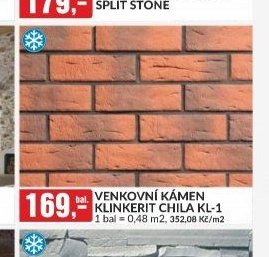 VENKOVNÍ KÁMEN KLINKERIT CHILA KL-1