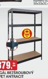 Regál bezšroubový Rivet Antracit