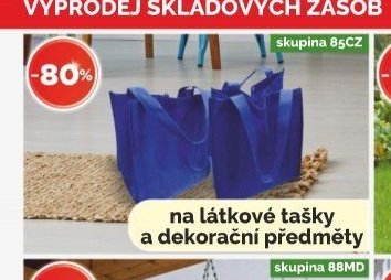 Látkové tašky a dekorativní předměty