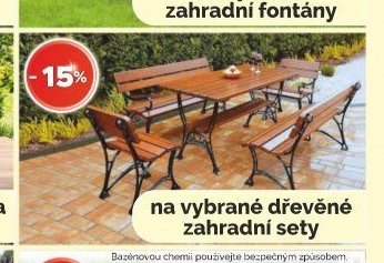 na vybrané dřevěné zahradní sety