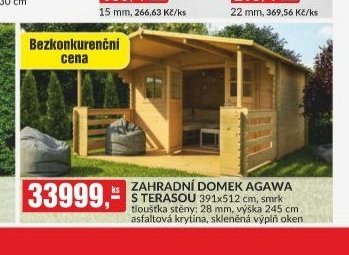Zahradní domek Agawa s terasou