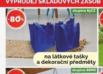 Látkové tašky a dekorativní předměty