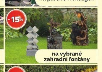 na vybrané zahradní fontány