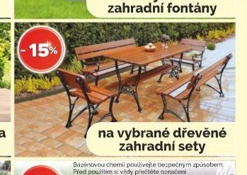 na vybrané dřevěné zahradní sety