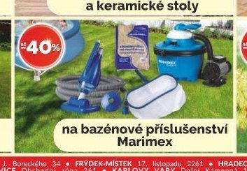 na bazénové příslušenství Marimex