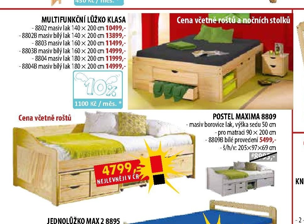 MULTIFUNKČNÍ LŮŽKO KLASA