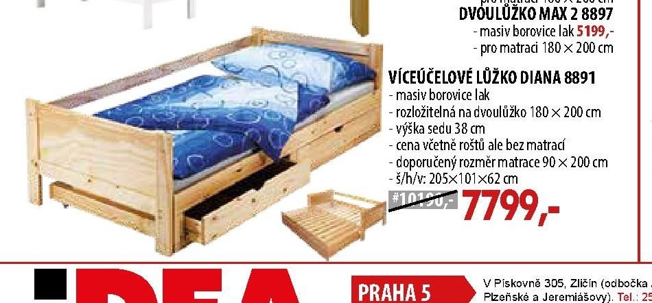 VÍCEÚČELOVÉ LŮŽKO DIANA 8891