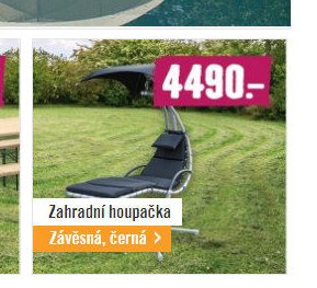 Zahradní houpačka Závěsná, černá
