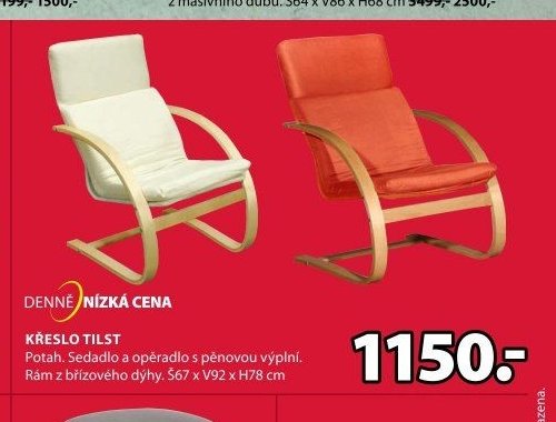 KŘESLO TILST (krémové)