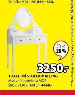 TOALETNÍ STOLEK MALLING