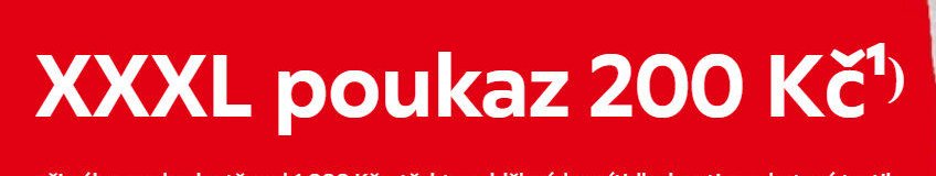 XXXL poukaz 200 Kč