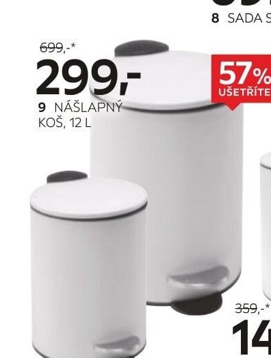 9 NÁŠLAPNÝ KOŠ, 12 L