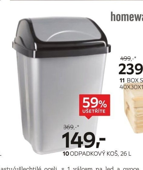 10 ODPADKOVÝ KOŠ, 26 L