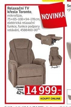Relaxační TV křeslo Toronto