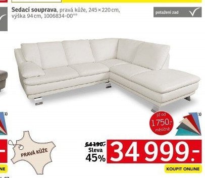 Sedací souprava, pravá kůže