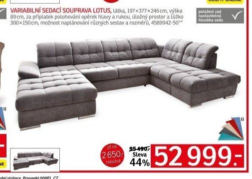 VARIABILNÍ SEDACÍ SOUPRAVA LOTUS