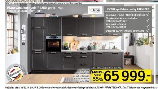 Plánovaná kuchyně IP4250, grafit - mat
